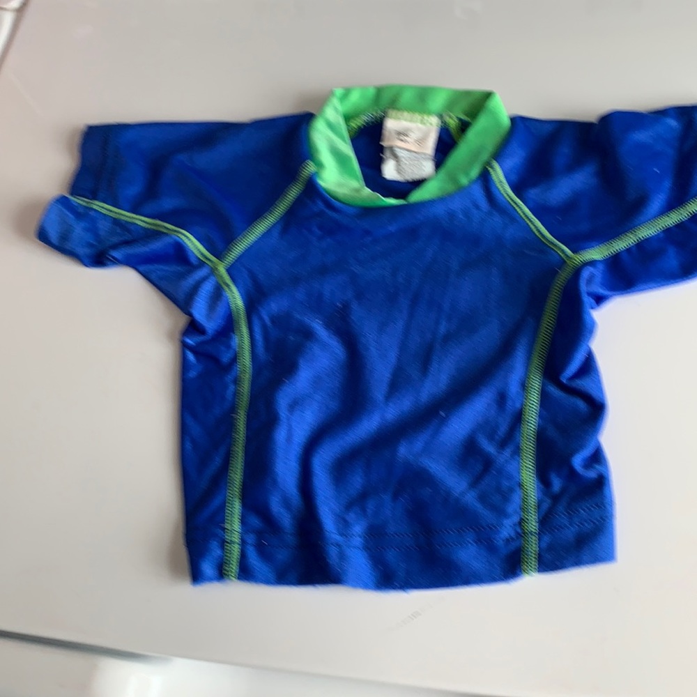 Y2K my pool pal short sleeve rash guard blue 18M baby boys girls unisex